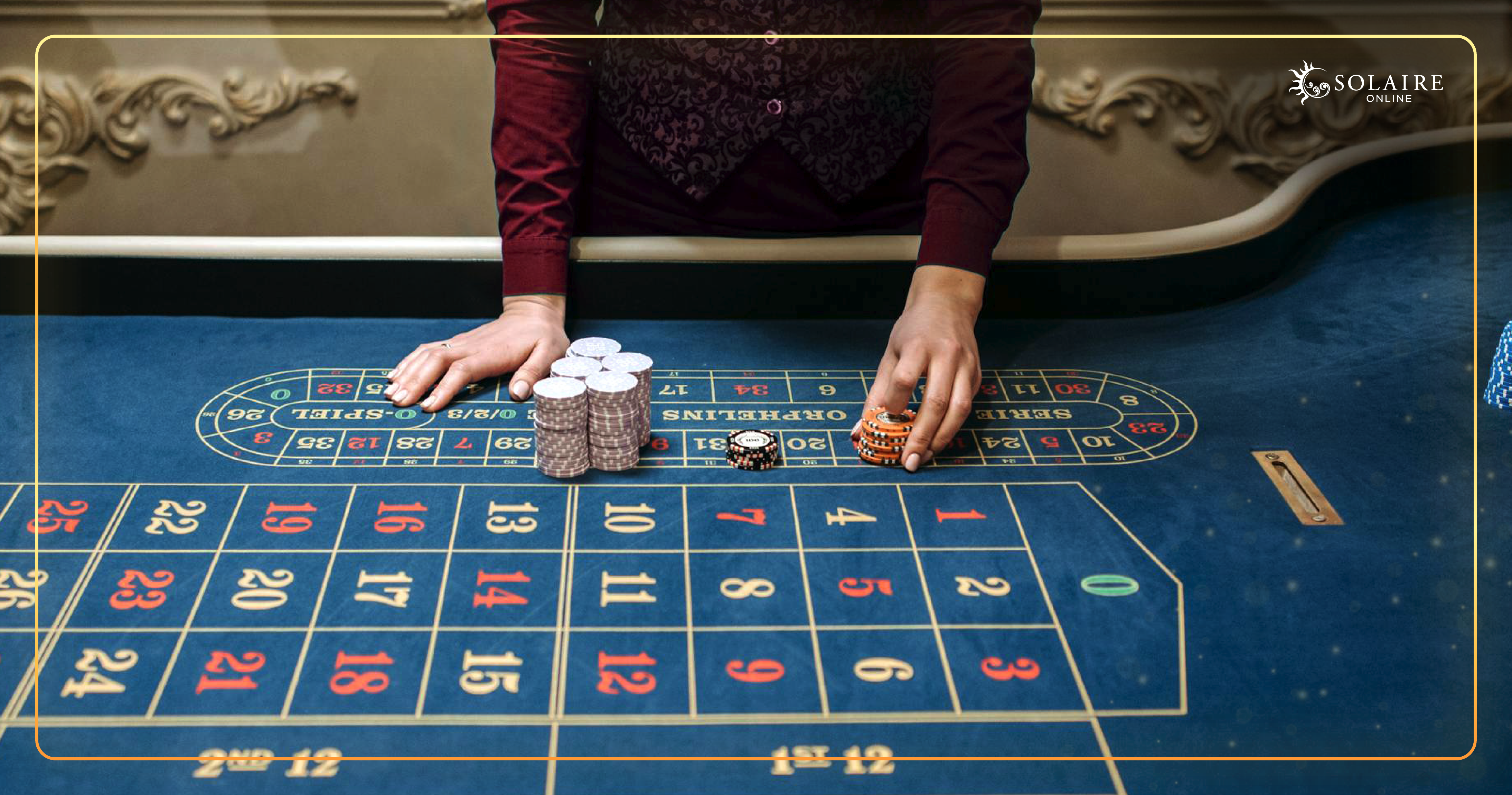 How To Play Roulette - A Casino Employee Gathering Poker Chips On Top Of Table
