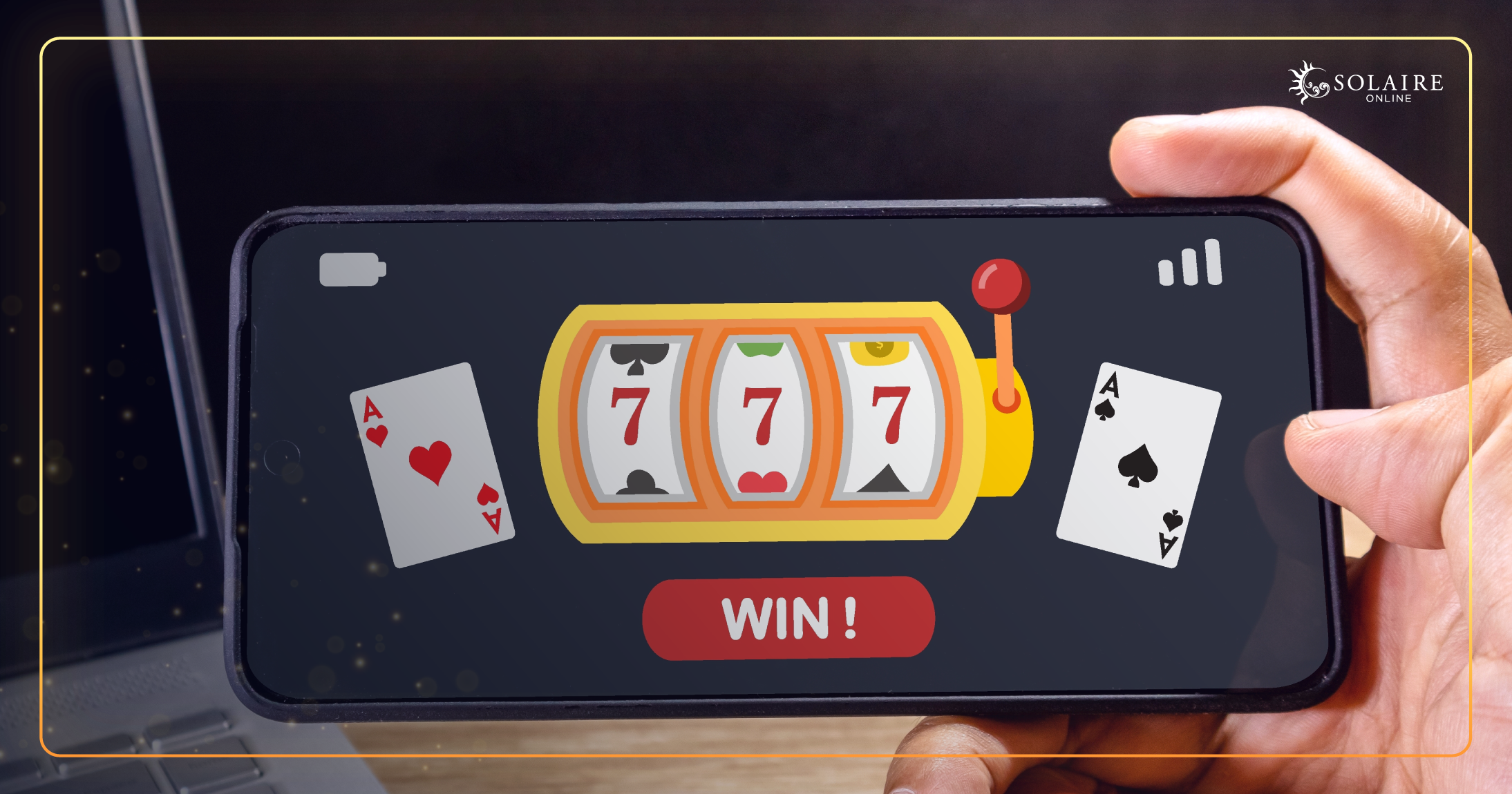 Online Casino Games List - A Mobile Phone Being Used To Play Slot Machine Online