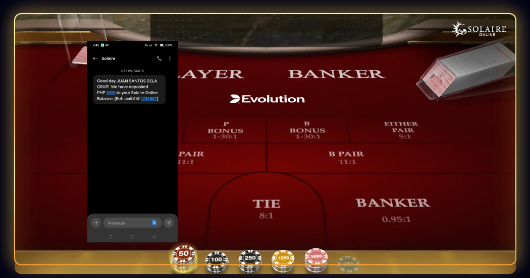 Play Casino Games Online - Solaire Online Baccarat Game