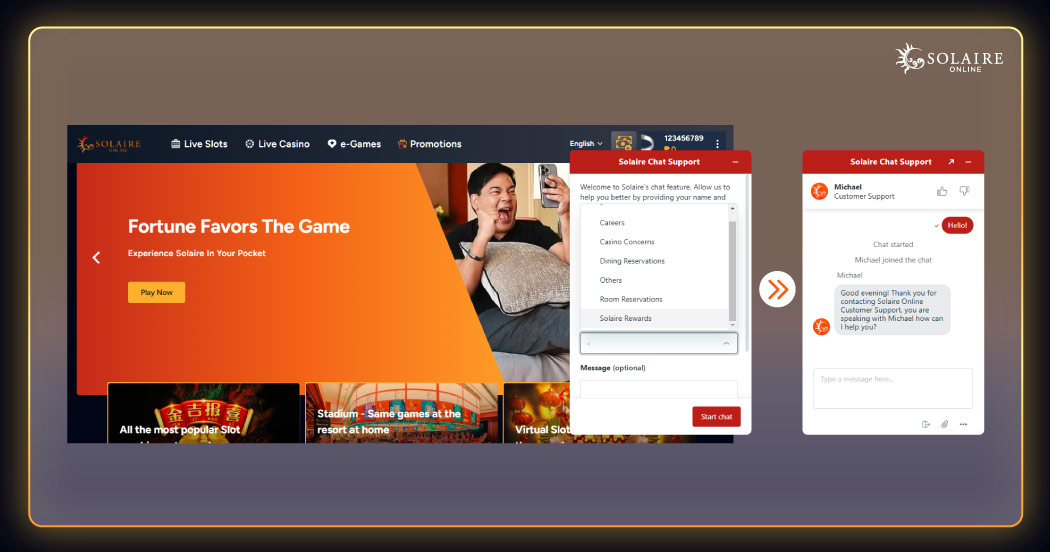 Solaire Online Casino Everything You Need To Know About Customer Support - Chat Support Via Website